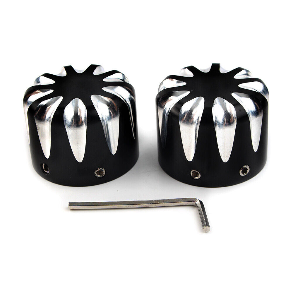 Front Axle Cap Nut Cover for Harley Dyna Touring Electra Glide Sportster Pair