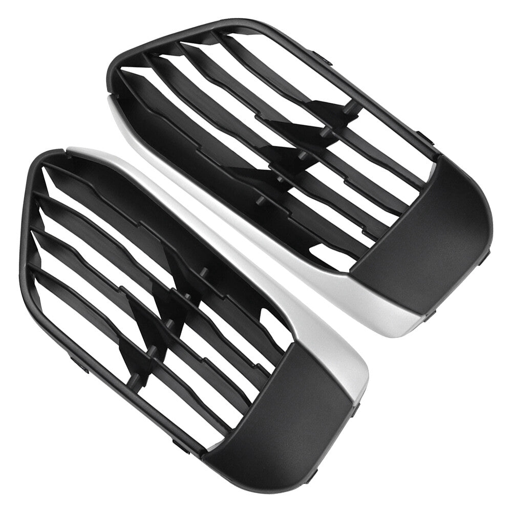 2X Lower Bumper Grille Black Front Left+Right Side Fits For 2016-2019 for BMW F48 X1