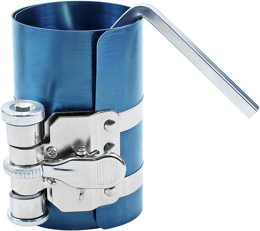 4¡± Piston Ring Compressor, Adjustable Ratchet Piston Installer Tool Removal Tool