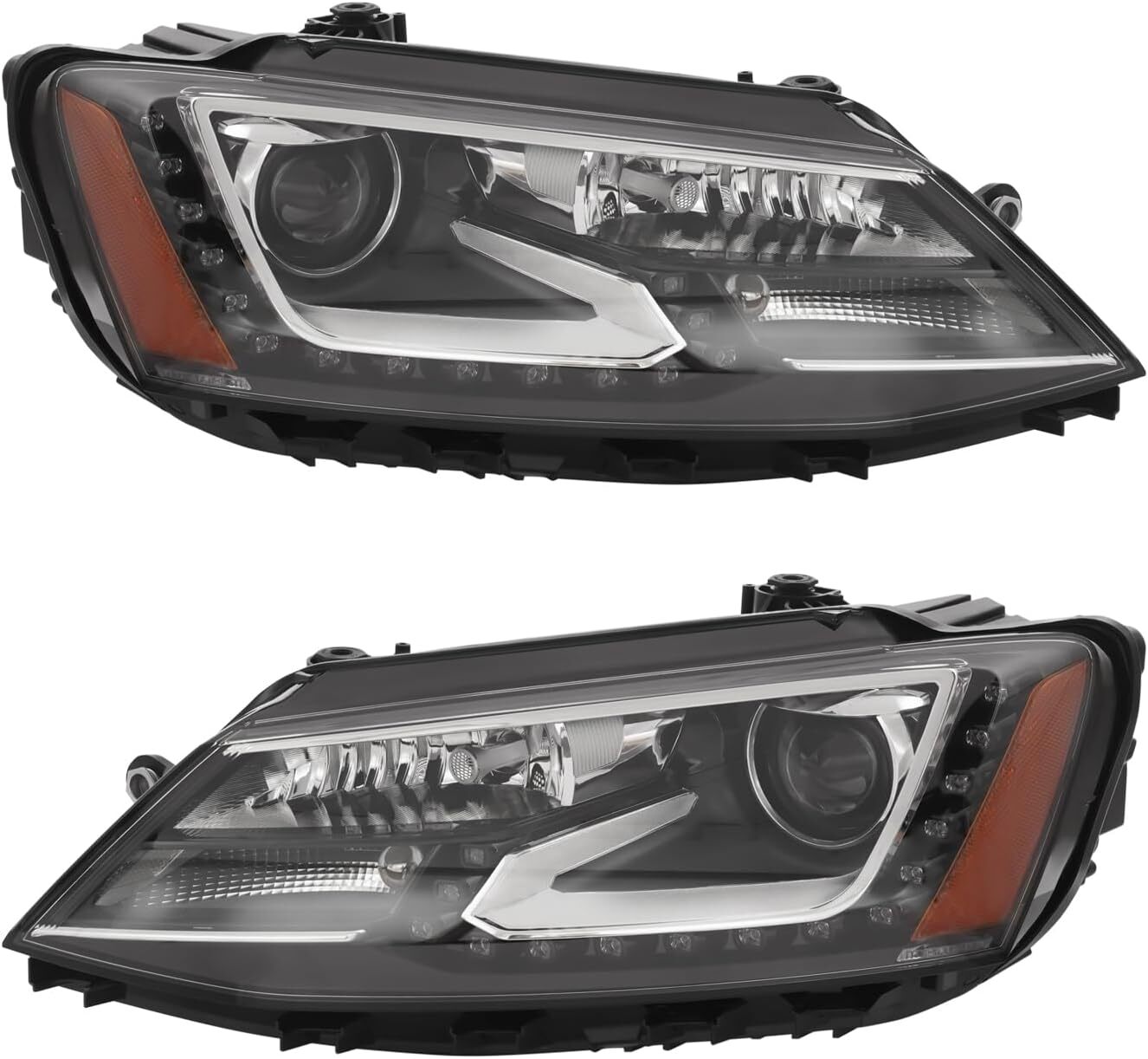 Xenon/HID Headlight Assembly w/LED DRL Left Right Side For 2015-2018 for VW for Jetta