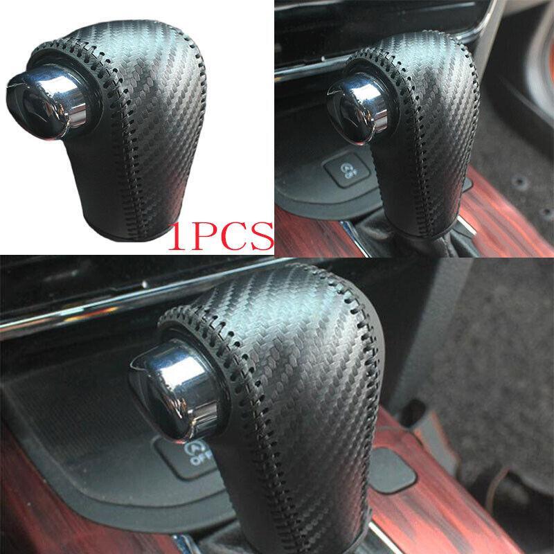 for Honda HR-V 16-21Carbon Fiber Leather Gear Shift Knob Shifter Lever Trim