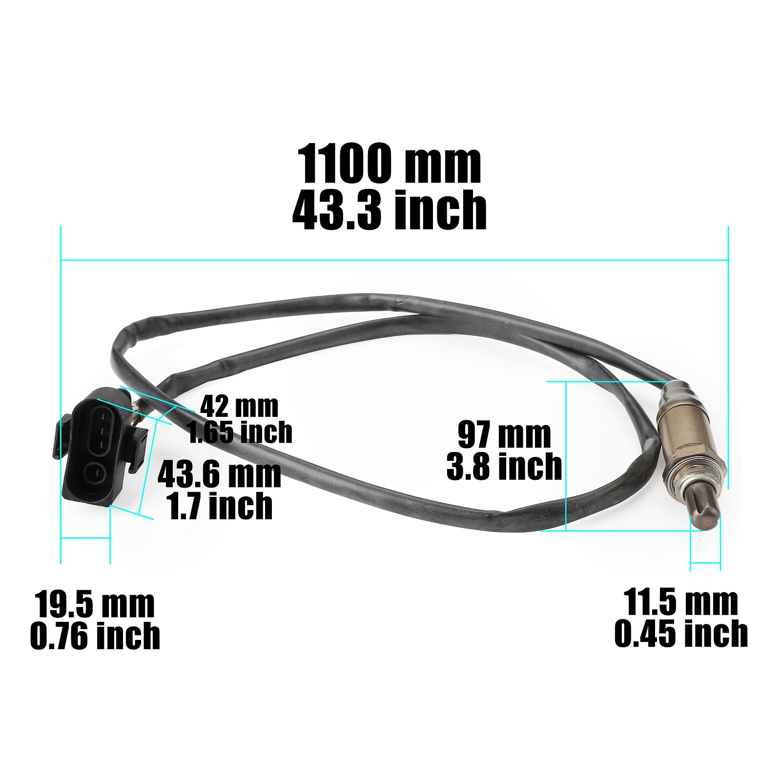 Upstream oxygen sensor 021906265, new, suitable for Volkswagen for Golf A3, Derby for Jetta , for Audi A4, A6, for A8 .