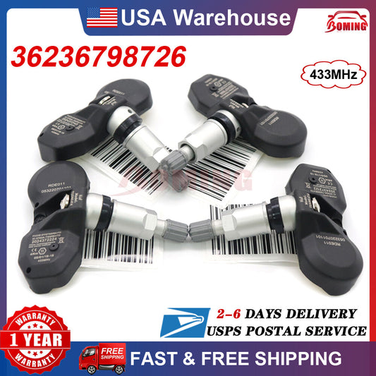 New 4x 36236781847 Tire Pressure TPMS Sensors for Rolls-Royce , for BMW , and for Mini Cooper .