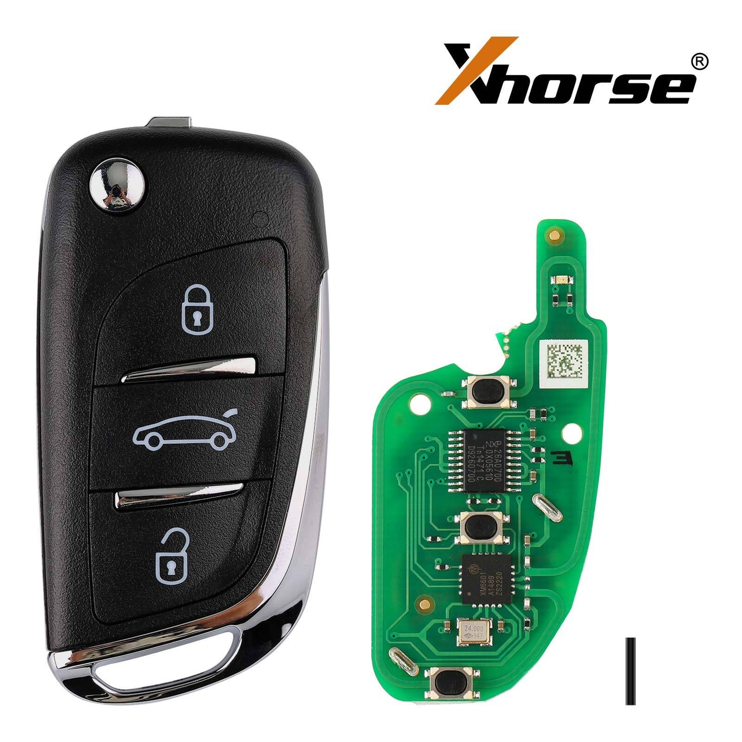 5Pcs Universal Wireless Remote Key for DS Flip Style 3 Buttons XNDS00EN HK