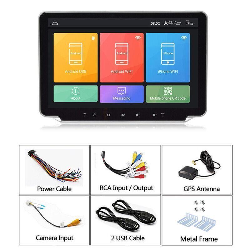 Android9.1 Car GPS WiFi Radio 360¡ã Rotatable Double 2Din 10.1 MP5 Player 1G+16G