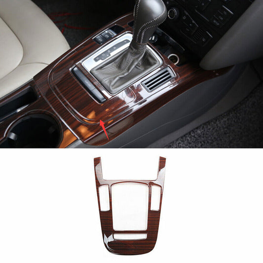 for Audi A4 B8 2009-12 Red Wood Grain Inner Gear Shift Panel Frame Cover Trim 1P