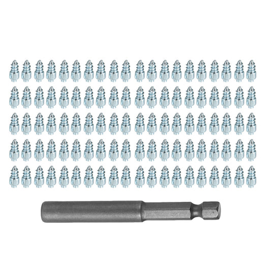 100-piece pack of 9mm car tire studs, anti-skid studs, steel screws for snow and ice roads, winter use G3U2