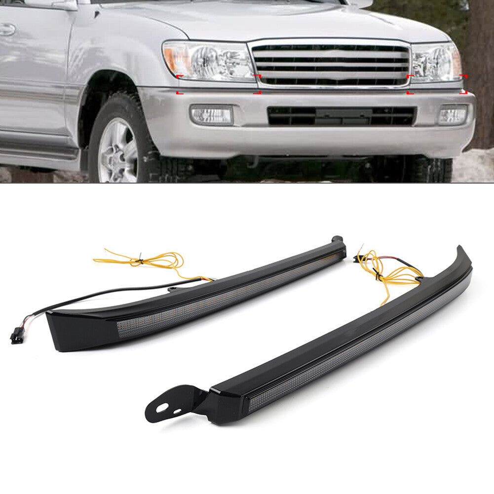 2x Side Marker Headlight DRL Turn Signal for Toyota for Land Cruiser LC100 1998-2007