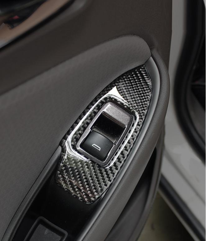 for Chevrolet Malibu 16-2021 Real Carbon Fiber Interior Glass switch panel Cover