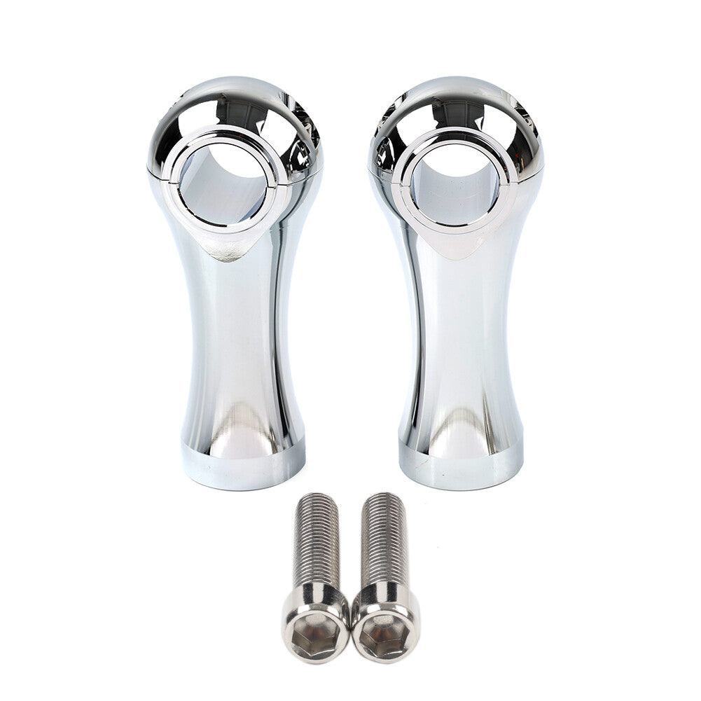 2.0 Tall CNC Handlebar Riser Clamps fit for Harley Dyna Softail Road King w/1 Bar