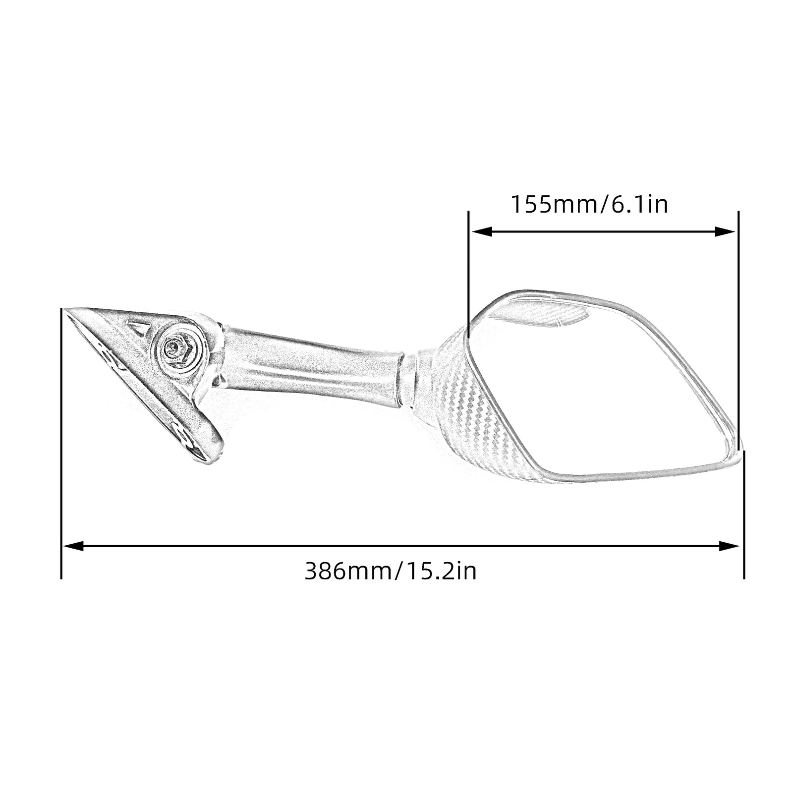 for Yamaha YZFR3 Motorcycle Rear View Mirror Side View Rod Tail Rearview Mirror