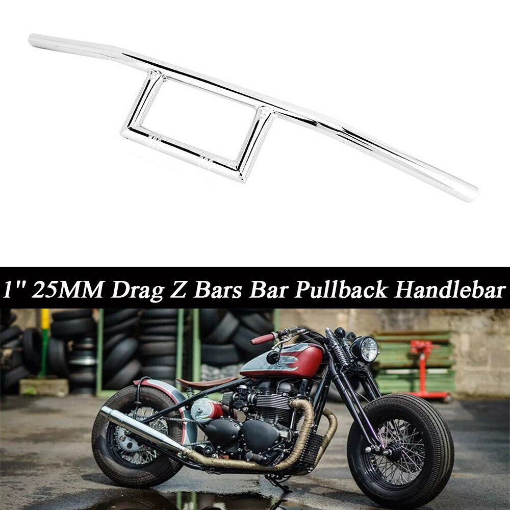 Motorcycle Drag Z-Bar pullback handlebars for Bobber for Suzuki for Honda 1 25mm chrome