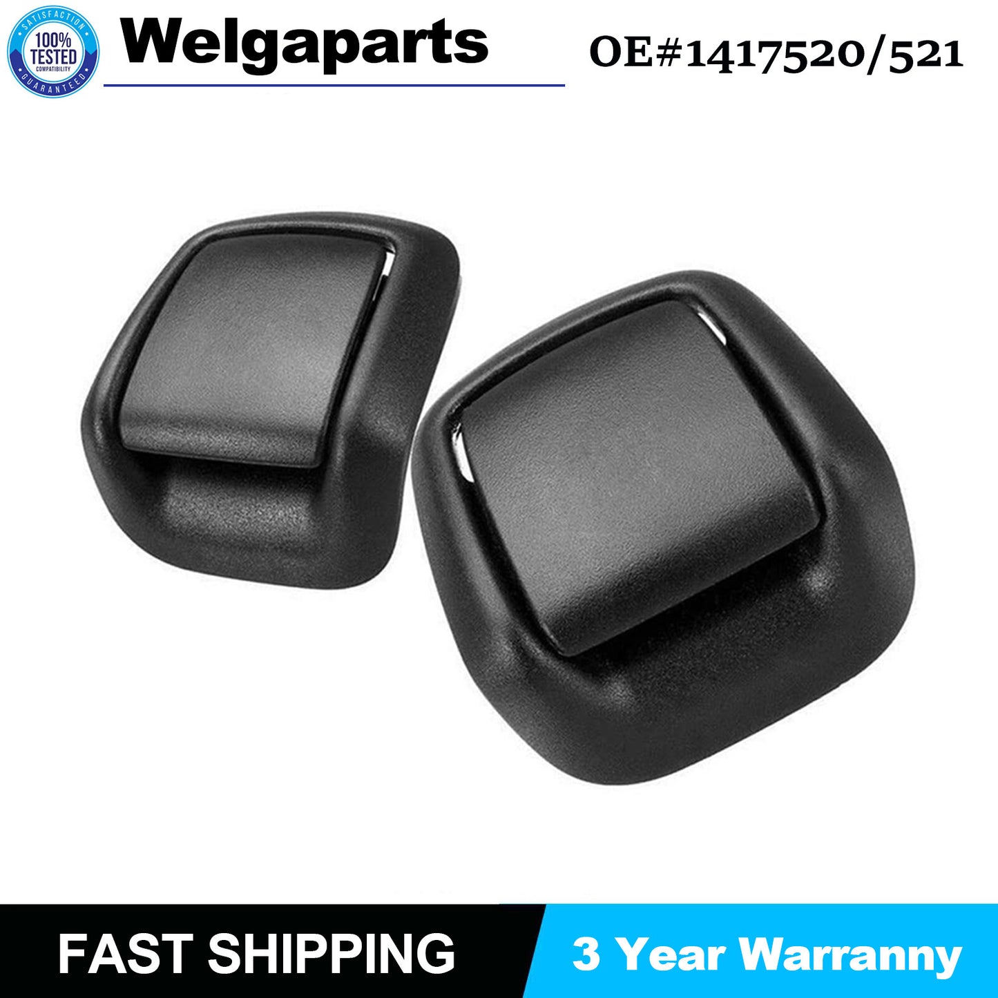 2PCS For 2002-08 for Ford Fiesta Mk6-3 door 1417521/0 Front for Seat Tilt Handle LHRH