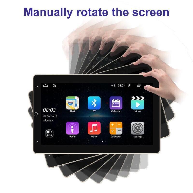 Touch Screen Android 9.1 10.1 Rotatable Car Stereo Radio 2DIN GPS Wifi + Camera