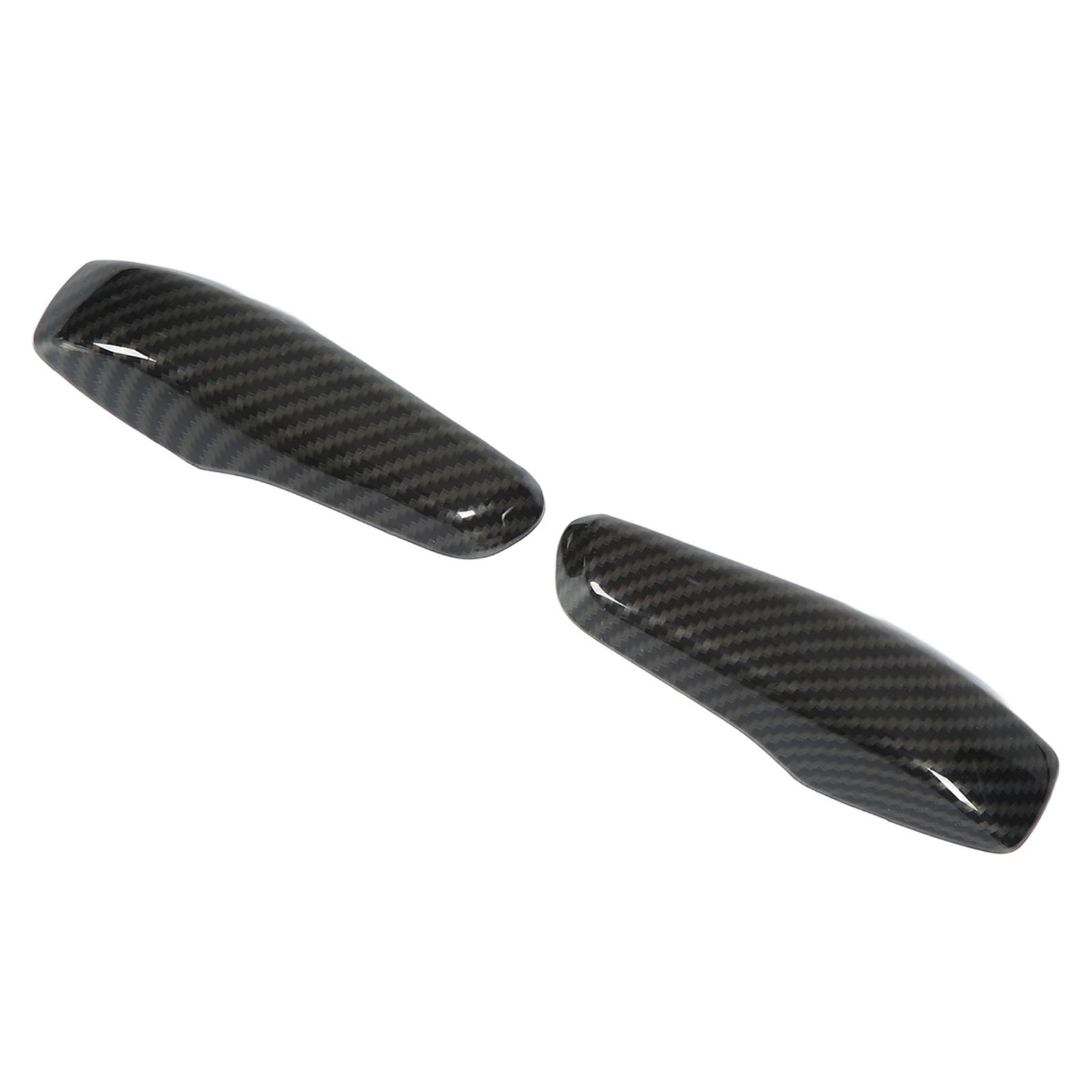 2pcs Inner Door Handle Trim Cover Carbon Fiber Color ABS Part for Smart Fort DON