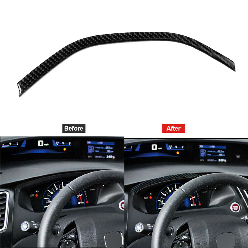 Carbon Fiber Speedmeter Below Frame Trim Cover for Honda for Civic Coupe 2013-2015
