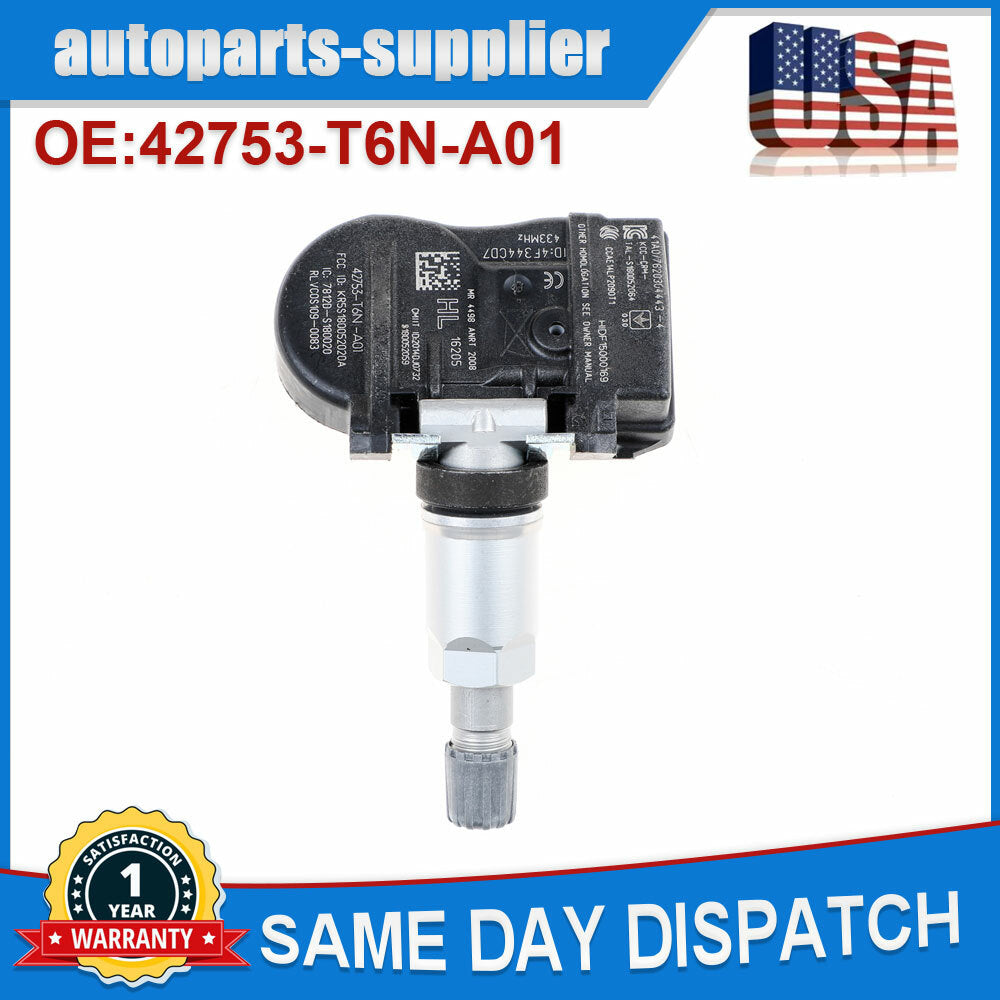 4PCS 42753-T6N-A01 Tire Pressure Sensor TPMS for Honda Odyssey for Acura 433MHz