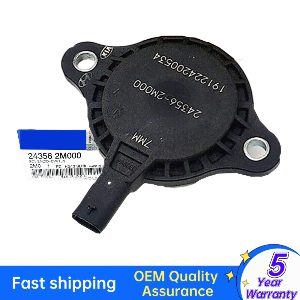 CVVT intake solenoid valve suitable for Hyundai and for Kia for Genesis 1.5L, 2.5L, and 3.5L engines. (Model 24356-2M000-)
