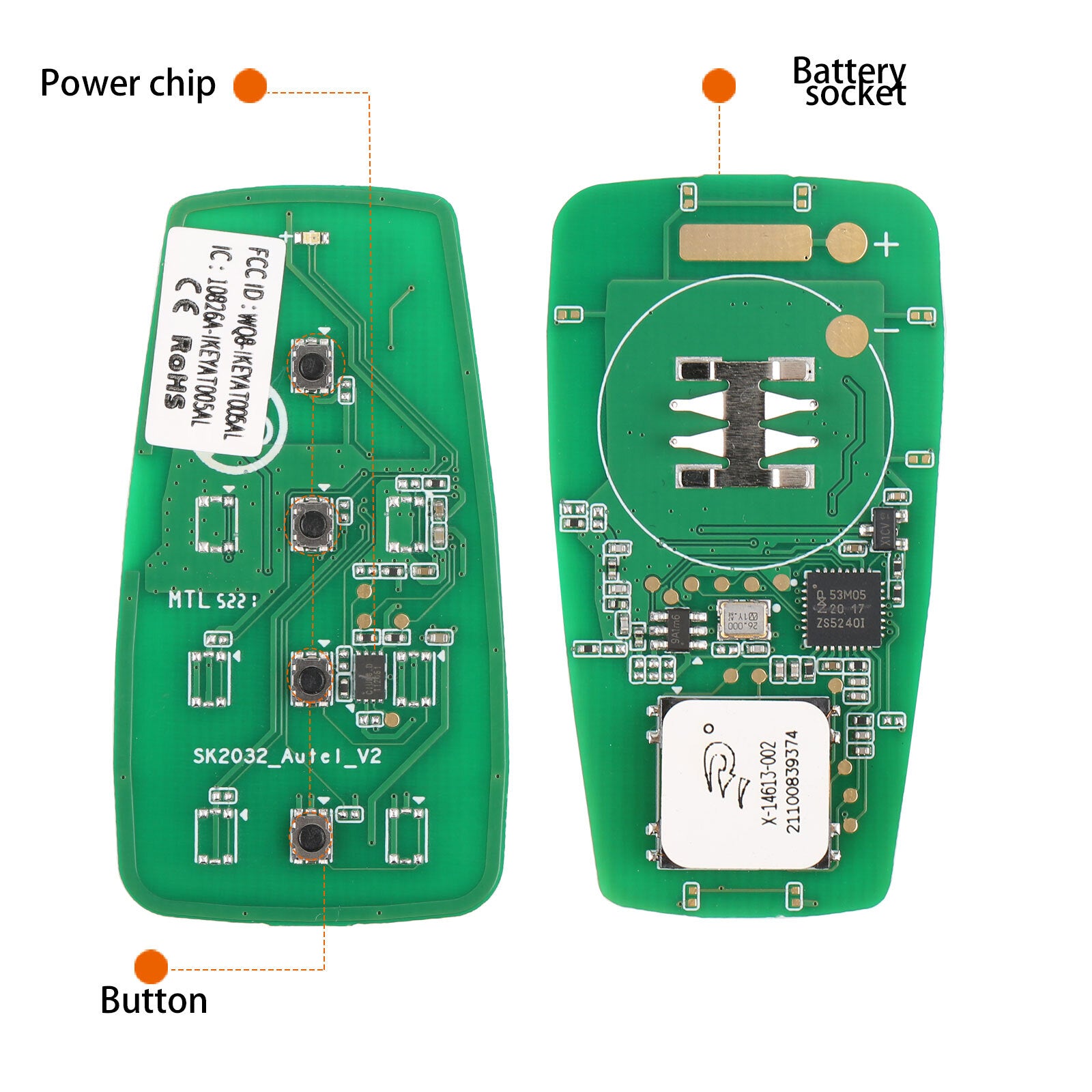 MAXIIM IKEY Auto for Smart Key Standard Style IKEYAT004EL 4 Button Independent