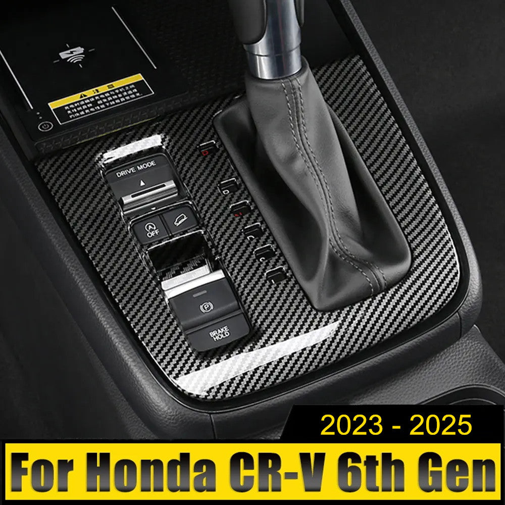 For 2023-2025 for Honda CRV Carbon Fiber Gear Box Shift Panel Cover Trim Accessories
