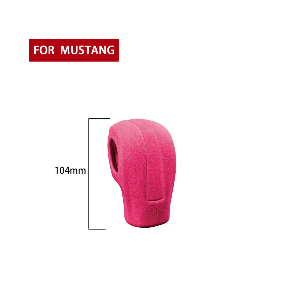 for Ford for Mustang 2009-2013 Interior Gear Shift Knob Cover Accessories Suede Pink