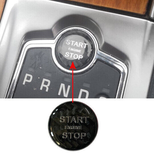 for Jaguar XF 2012-2015 Carbon Fiber Engine Ignition Push Start/Stop Button TRIM