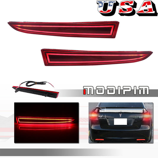 Red LED Rear Bumper Reflector Light Kit for Cadillac ATS XT5 and for Chevrolet Camaro