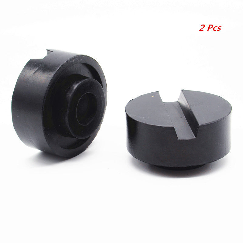 2x 6533mm Black Car Truck Slotted Frame Hydraulic Floor Jack Rubber Pad Adapter