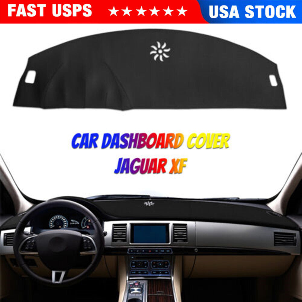 Leather Dashboard Cover Dashmat Pad Non-Slip Dash Mat for Jaguar XF 2008-2015