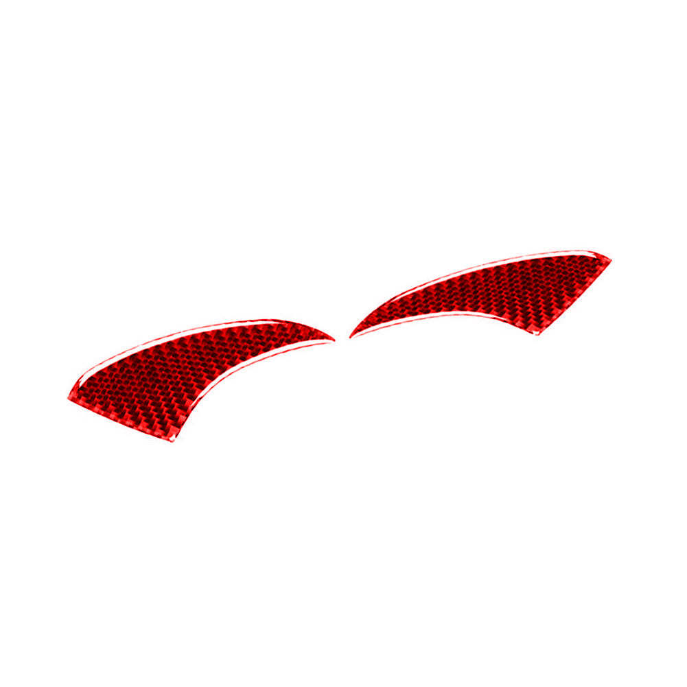 2x red carbon fiber dashboard side trim for Porsche Taycan 2019-2022