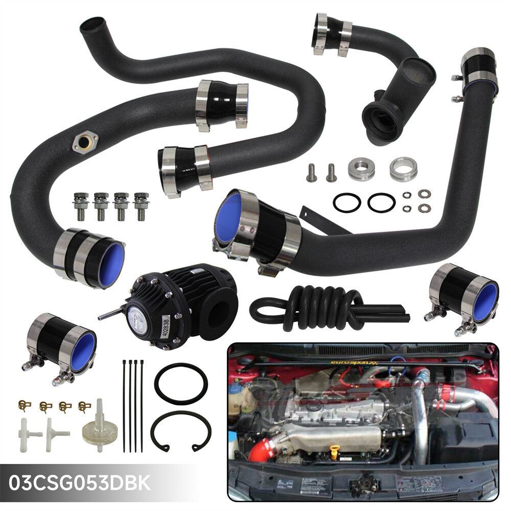 Intercooler Piping Kit + BOV Kit for VW for Jetta for Golf GTI MK4 1.8T 1998-2005 Black