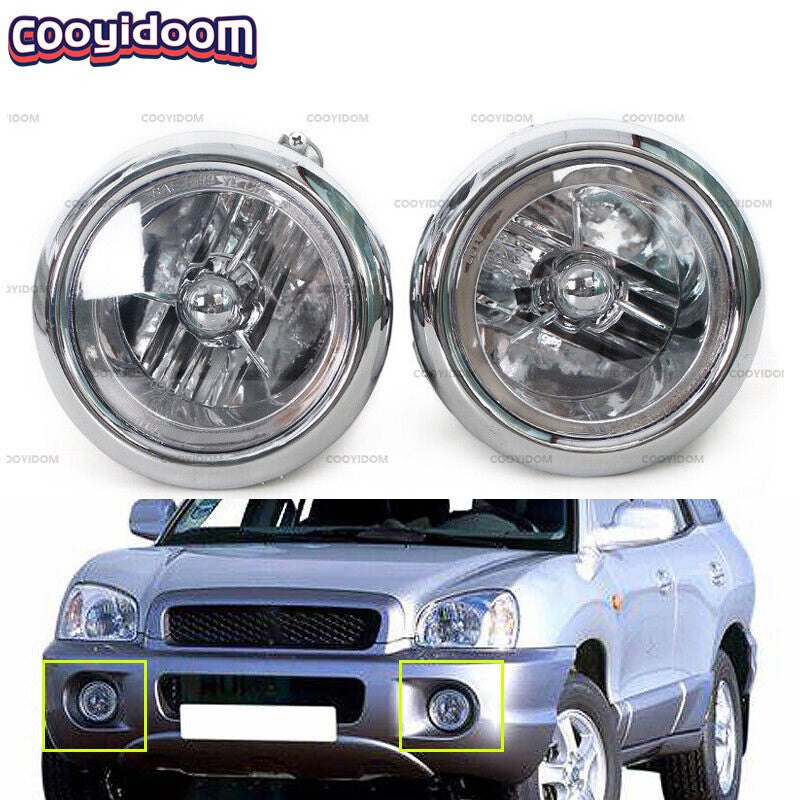 Front Bumper Fog Light Fog Lamp With Bulbs 1 SET for HYUNDAI SANTA FE 2001-2006