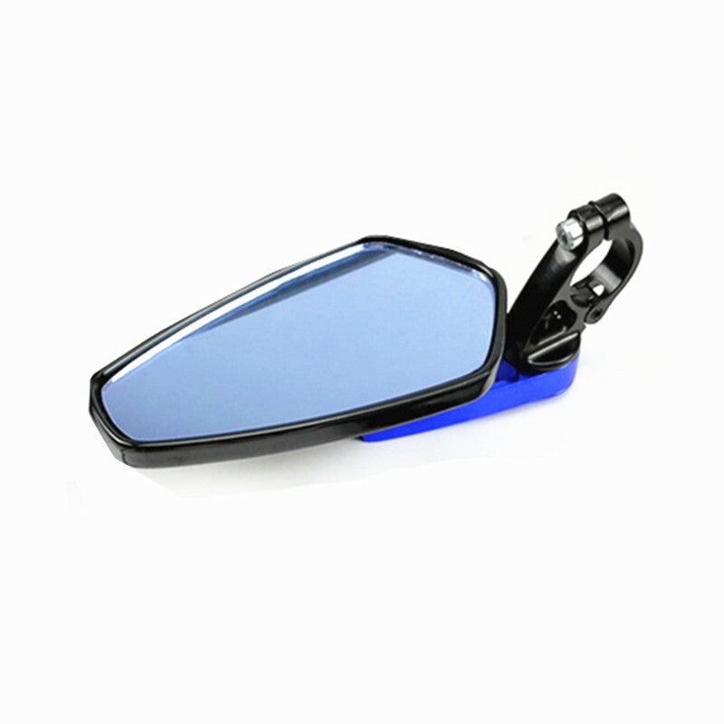 Motobike 7/8 Bar End Side Rearview Mirror Handlebar Rear View Mirror BlackBlue