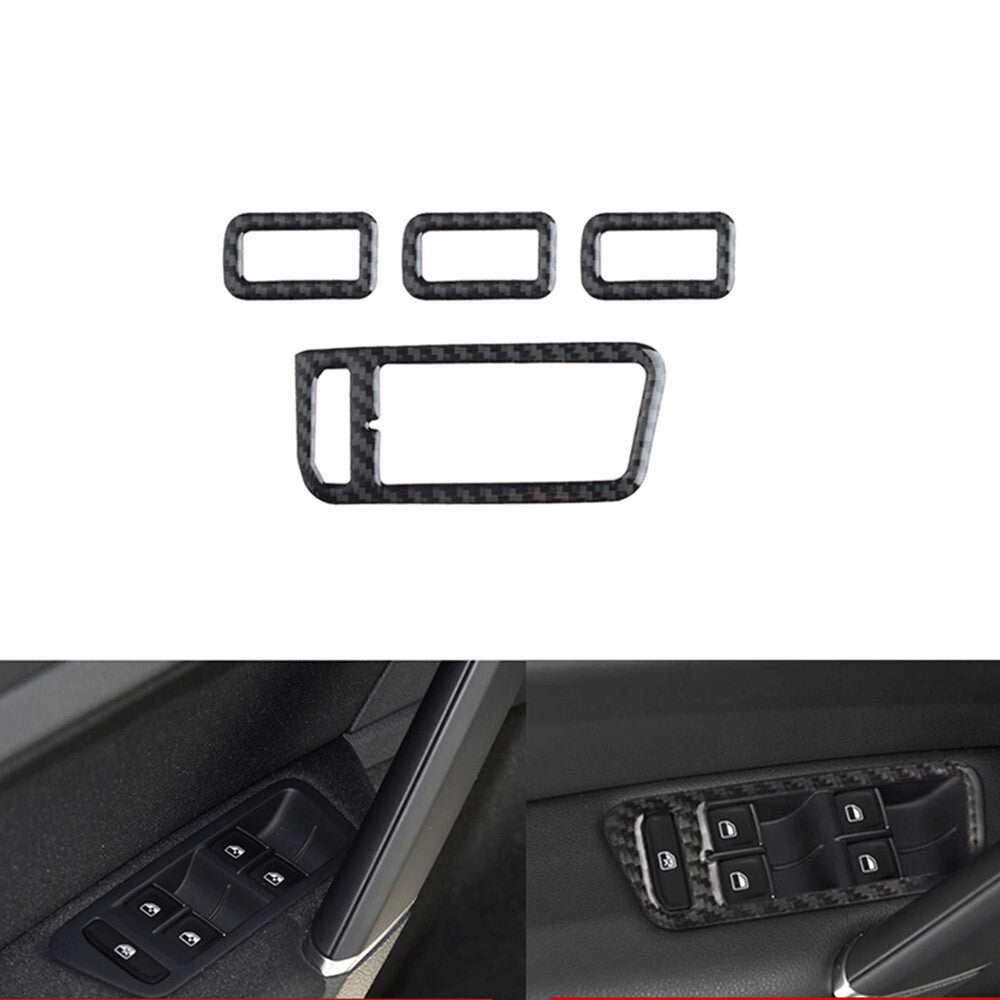 Carbon Fibre Window Control Switch Trim for VW for Golf MK7 2013-2019