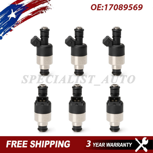 6PCS Fuel Injectors 17089569 5235367 For GM for Buick for Pontiac for Chevy 2.8L 3.1L 3.3L