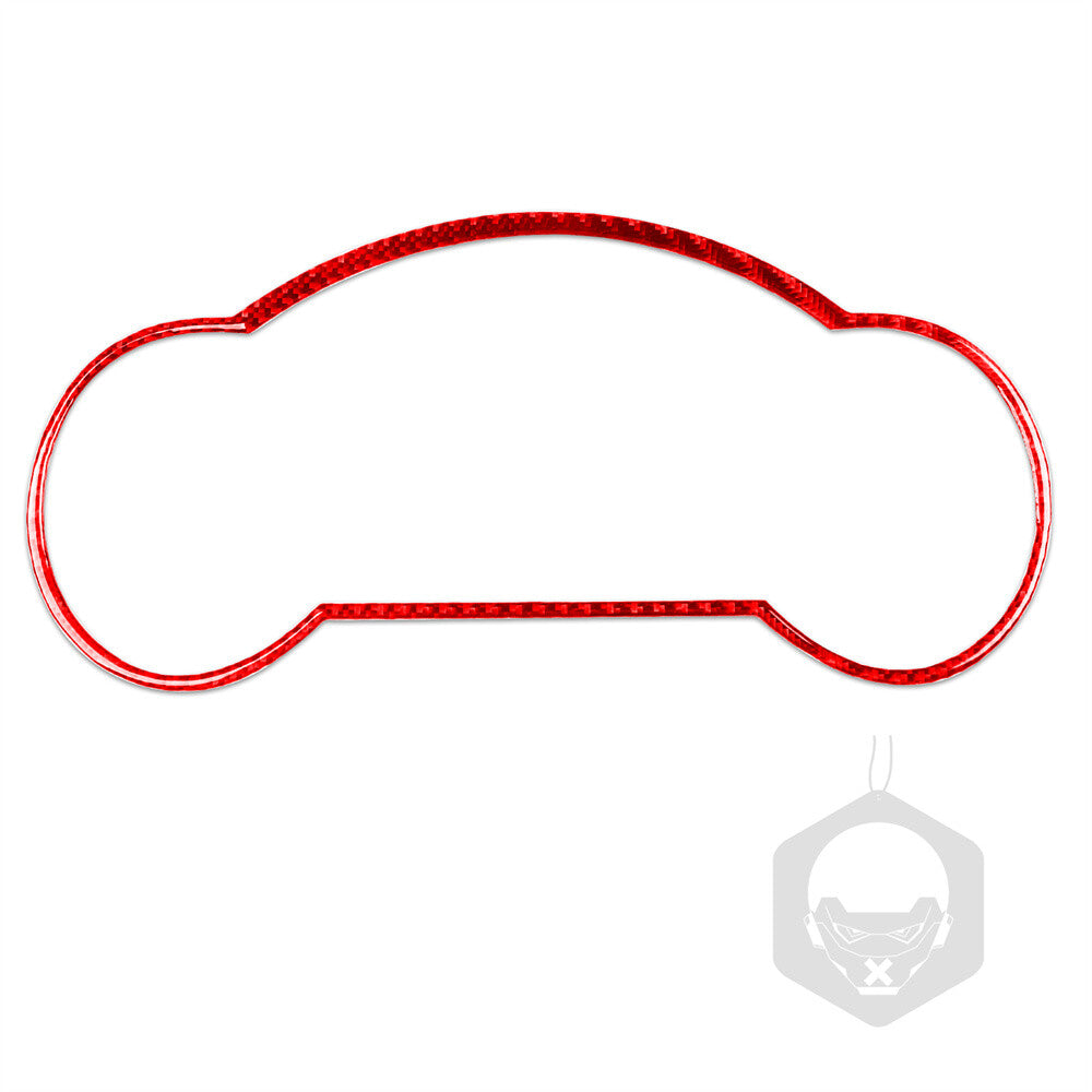 Red Carbon Fiber Dashboard Speedometer Panel Cover For Toyot@ FJ Cruiser 2007-21