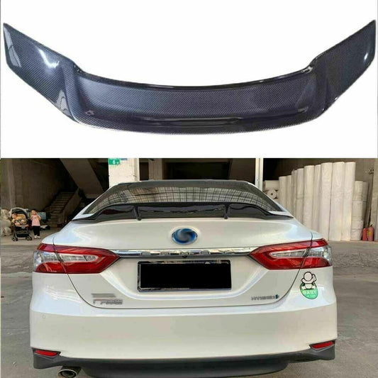 For 2018-2023 for Toyota for Camry Carbon fiber R Style Rear Tail Trunk Spoiler Wing Lip
