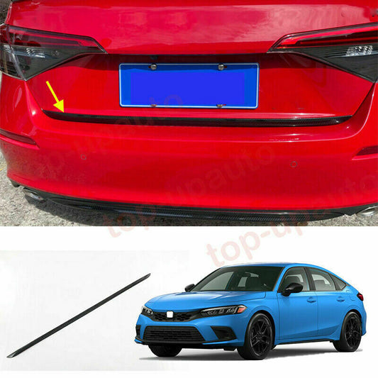 for Honda for Civic 11Th 2022-2023 Carbon ABS Car Rear Tailgate Trunk Lid Cover Trim