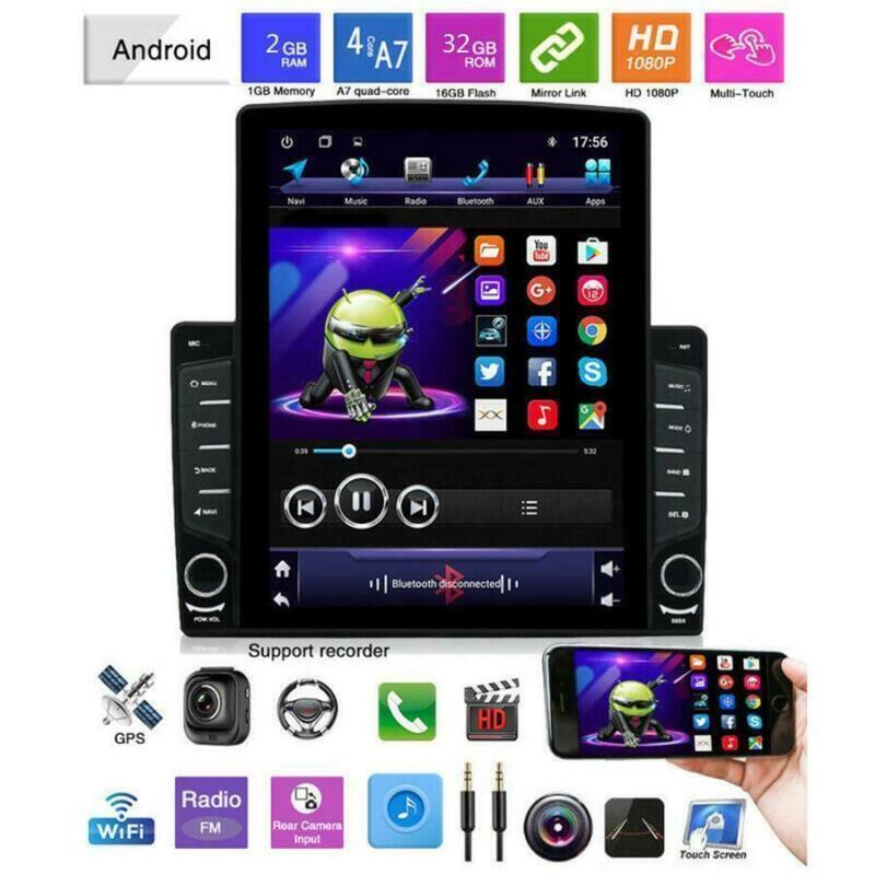 Radio MP5 BT Wifi GPS Navigation+Camera Android8.1 4-core 10.1in 1Din Car Stereo