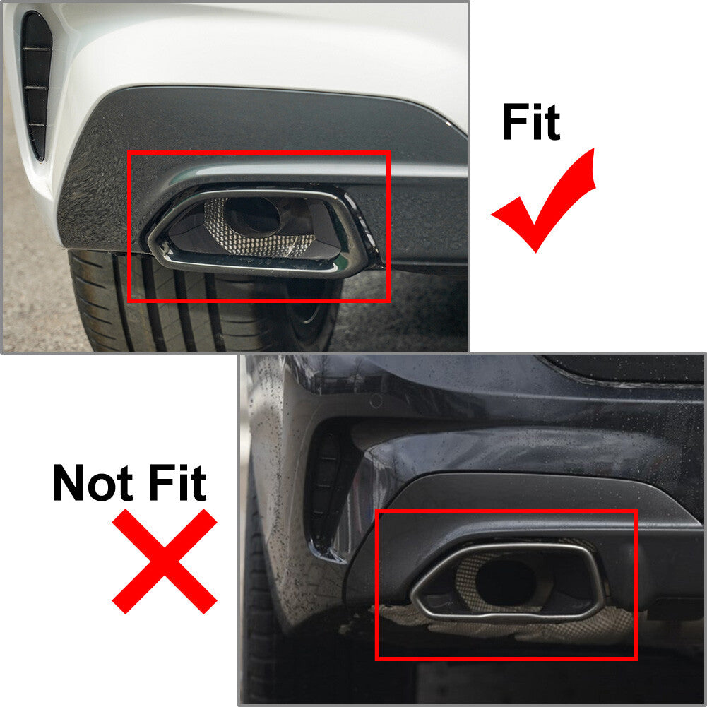 Exhaust Muffler Pipe Tip Tailpipe Cover Trim Fit for BMW 3 series G20 G28 2020+