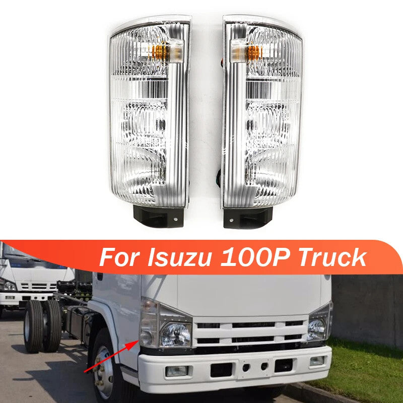1 Pair Headlight Side Marker Corner Light Turn Signal Lamp for Isuzu 100P Truck