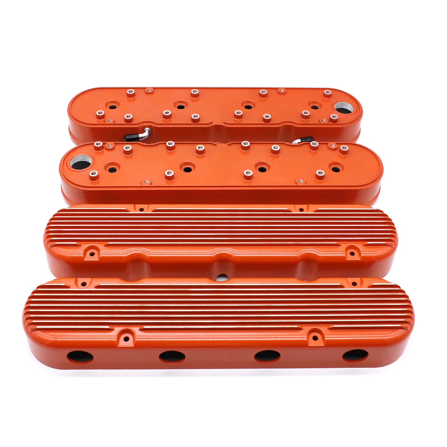 2pcs Orange Aluminum Valve Covers For 241-183 for Chevy LS1 LS2 LS3 LS6 LS7 Engine