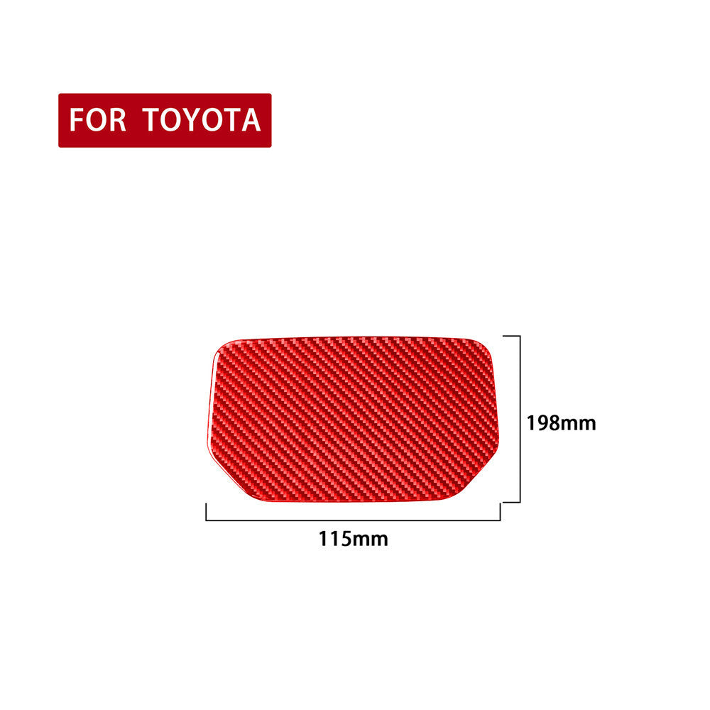 Red Carbon Dashboard Storage Box Slot Mat Panel Trim for T@yota Tundr@ 2014-2021