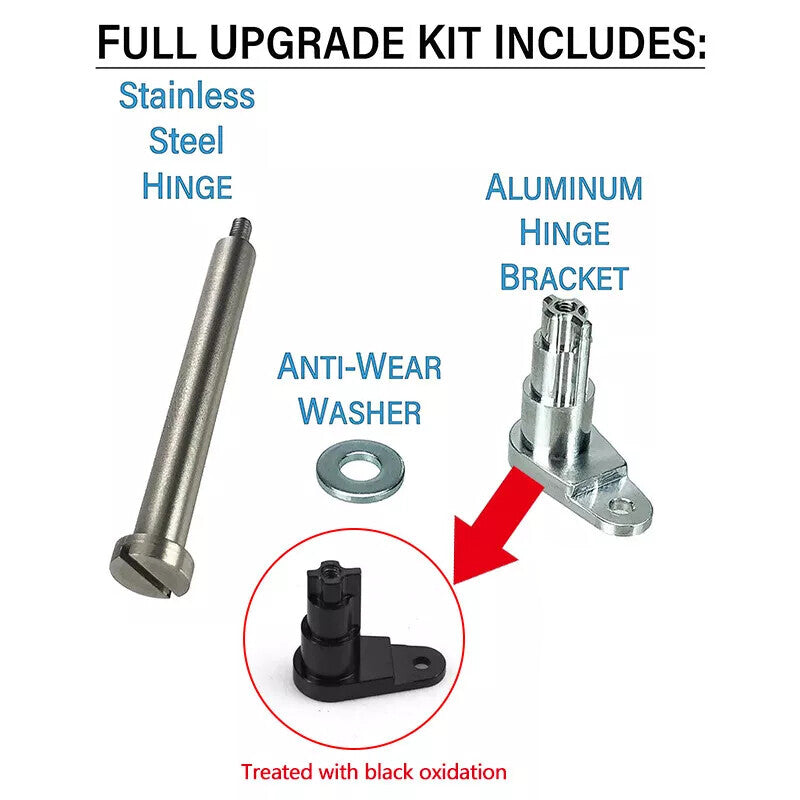 Permanent Repair Hinge Kit for Ford F150 Fuel Door 2009-2014 Loose Gas Cap Fix