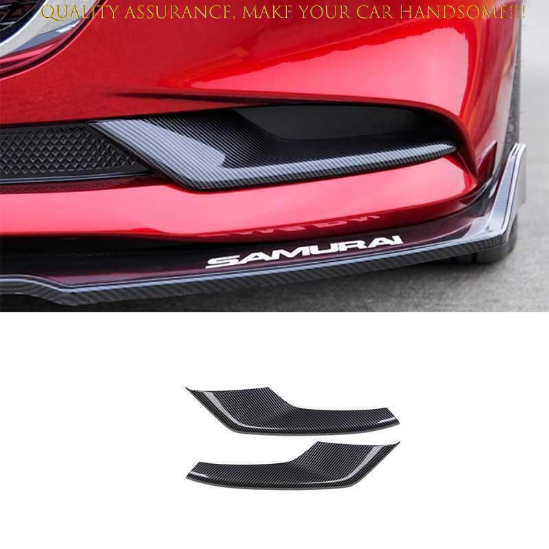 for Mazda 3 Axela 19-2023 Carbon Fiber look Front Fog Light Eyelid Moulding Trim