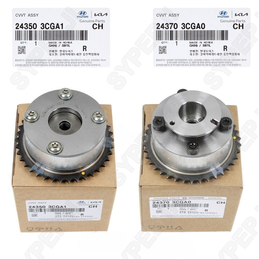 Intake and exhaust CVVT gear 2-piece set for 14-20 for Genesis for Hyundai for Kia V6 243503CGA1 (new)