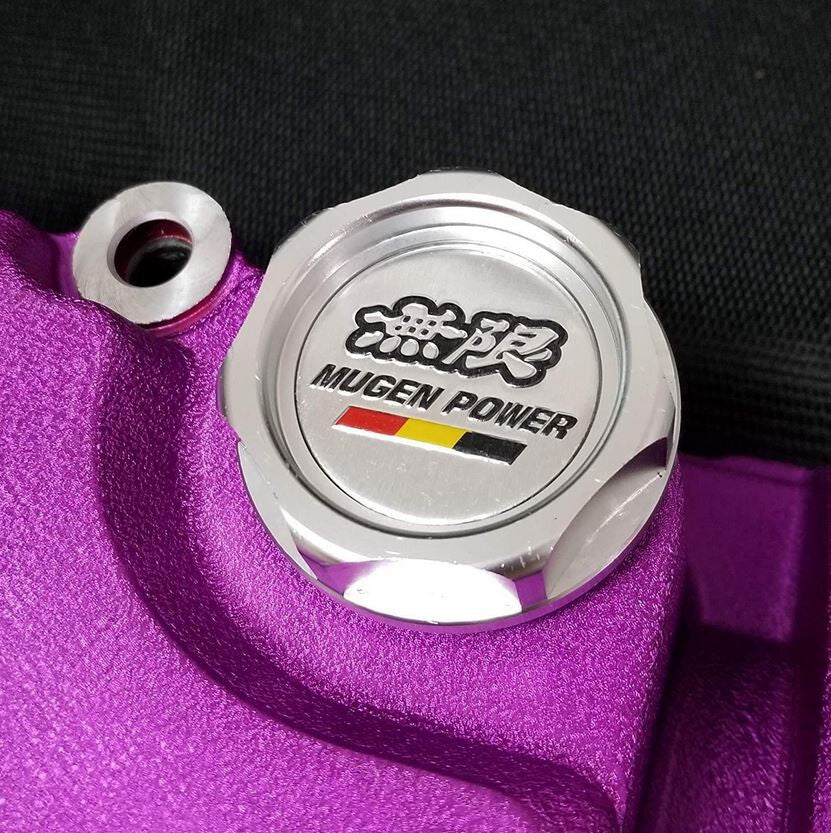 Silver engine oil filler cap for JDM Mugen engines, suitable for Honda for Civic Accord for Acura .