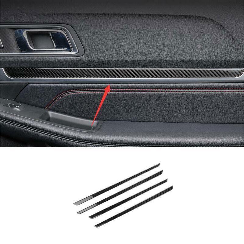 Inner Door Panel Cover Trim 4PCS for Ford Explorer 2016-2019 Real Carbon Fiber