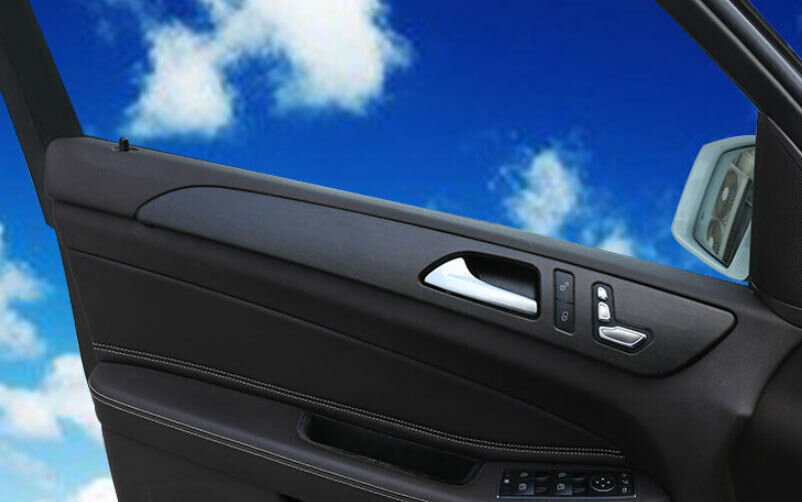 Wood Grain Interior Door Panel Cover Trim 4pcs Car Fit for Benz 16-19 GLE GLS