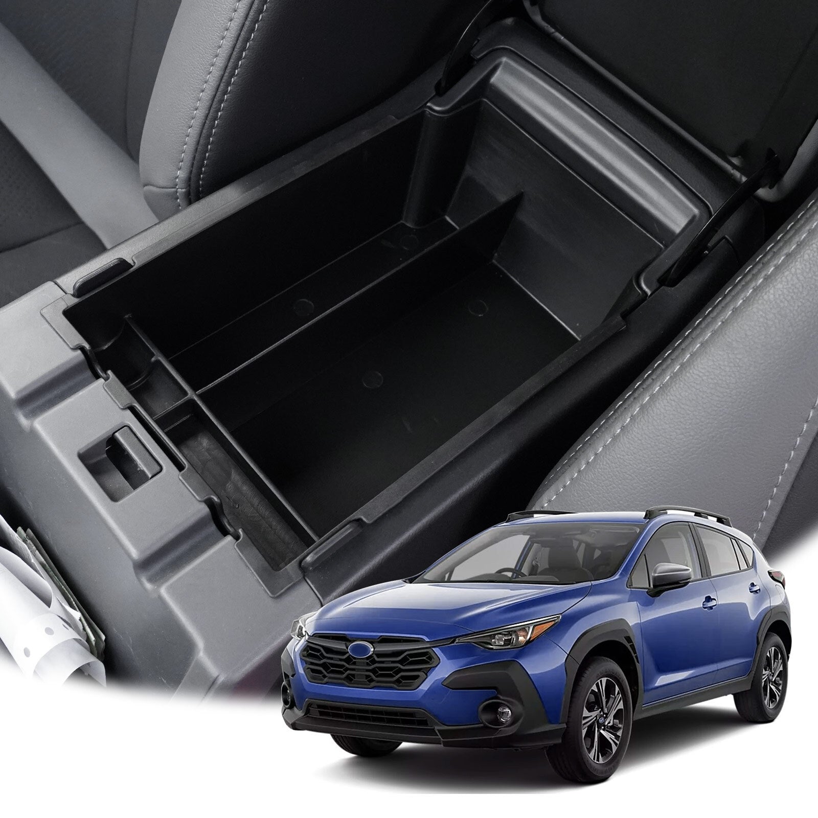 Suitable for JERBOR for Subaru 2024 Black Waterproof Car Center Armrest Box Storage Organizer